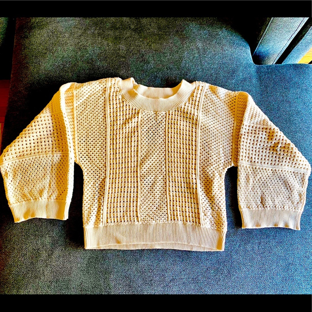 Anthropologie Moth cream-colored sweater